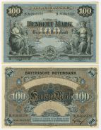 Германская Империя - 100 марок 1900 года Bayerische Notenbank #2045239 Msh Oz