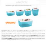 Контейнер "КРИСТАЛЛ" для замораживания и хранения продуктов с декором 2,3л