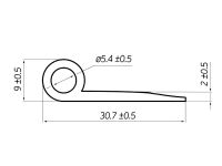Р-образный профиль  30,7х9х5,4 мм - схема