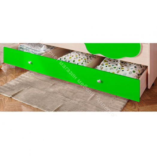 Ящик для кровати "Радуга" (Матрешка) 190 млечный дуб/лайм