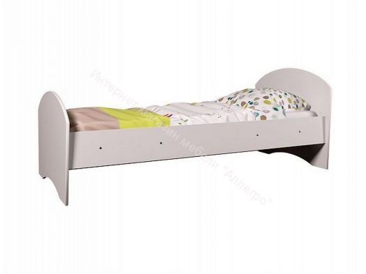 Кровать Мозаика 800*1900 на ламелях (без ящиков, без бортиков), белый