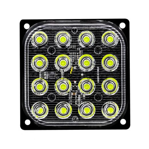 Фара-вспышка квадратная мигающая желтая стробоскоп GB1574 12-24V