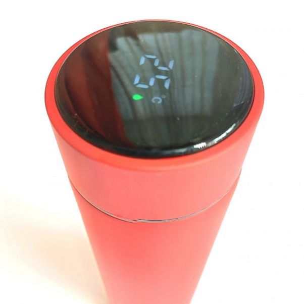 Термос Confident Soft Led красный