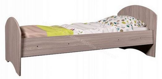 Кровать Мозаика 800*1900 на щитах (без ящиков, без бортиков), ясень шимо светлый