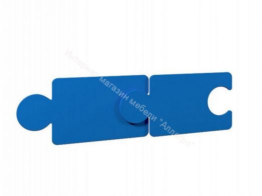 Кровать Мозаика 800*1900 на ламелях с ящиками и бортиками, белый/синий