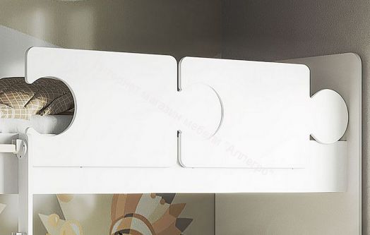 Комплект бортиков для кроватей "Мозаика", "Тетрис", Белый, 2 шт.