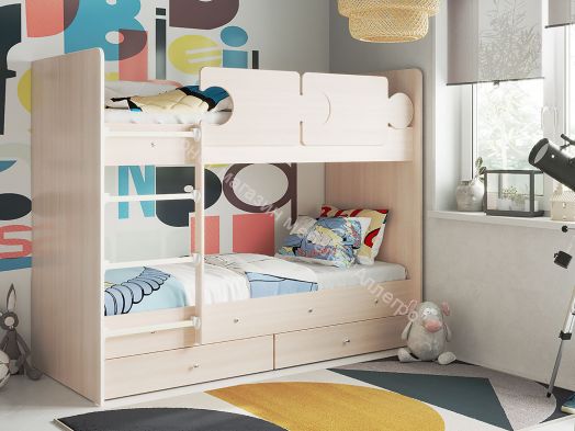 Комплект бортиков для кроватей "Мозаика", "Тетрис", Млечный дуб, 2 шт.