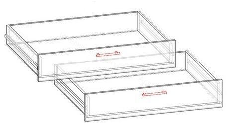 Кровать Мозаика 800*1900 на ламелях с ящиками и бортиками, млечный дуб/оранжевый