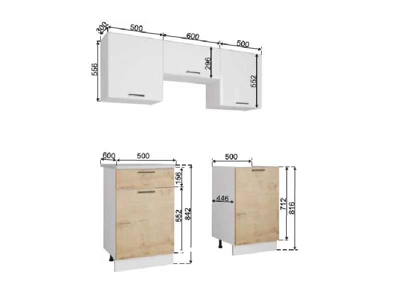 Кухонный гарнитур "Дуся" 1,6 и 2,0 м