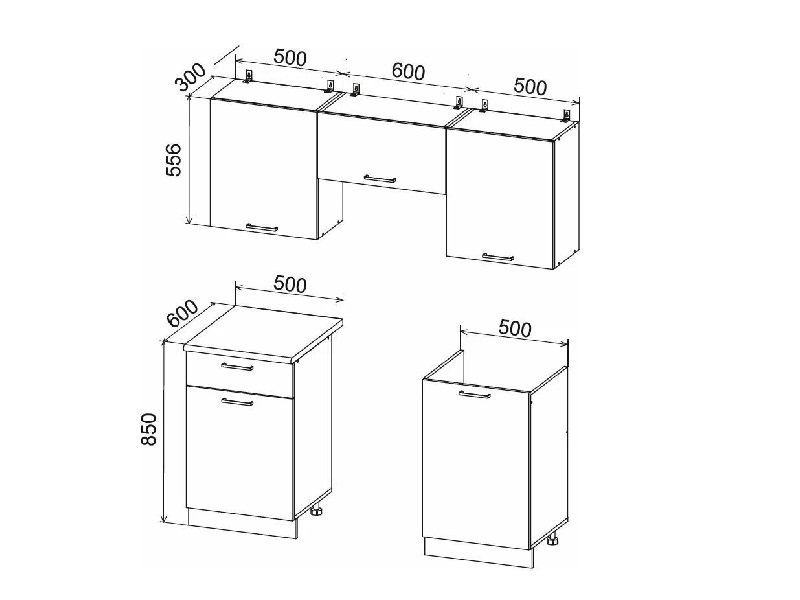 Кухонный гарнитур "Дуся" 1,6 и 2,0 м