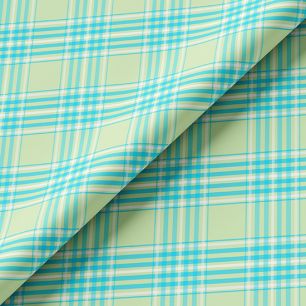 Хлопок - Косая голубая клетка на зеленом 25х75 см limit
