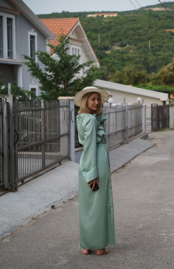 Платье Bambù из бамбука фисташка