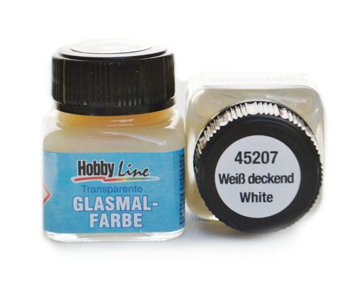 Витражная лаковая краска Hobby line, цвет 45207 White, 20 мл
