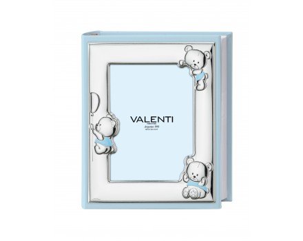 Детский фотоальбом с серебряной рамкой Мишки, 20*25 см (Италия)