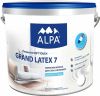 Краска для Стен и Потолков Alpa Grand Latex 7 9л Белая, Супермоющаяся, Полуматовая / Альпа Гранд Латекс 7