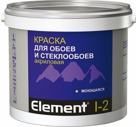 Краска для Обоев и Стеклообоев Element I-2 10л Белая Alpa Акриловая Моющаяся