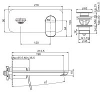 Fima carlo frattini смеситель для раковины Flo F3821WLX5 схема 2