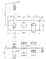 Fima carlo frattini смеситель для душа Flo F3819WX2 схема 2