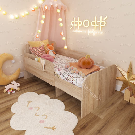 Кровать Растущая 1400/1600/1800*800 мм, дуб Сонома