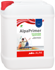 Грунтовка Экологичная AlpaPrimer 9л Белая Alpa