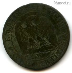 Франция 5 сантимов 1856 W