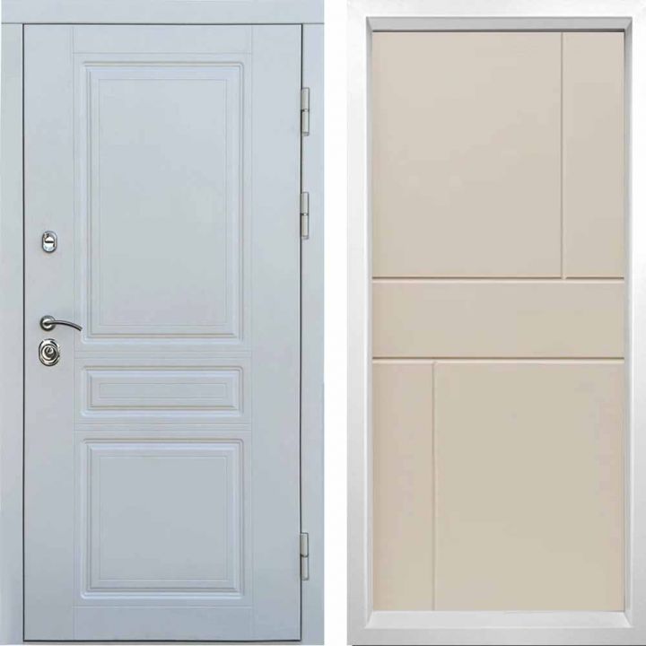 Входная дверь Termo-door Орегон WHITE Горизонт Слоновая Кость