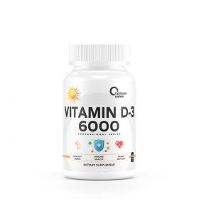 Vitamin D3 6000 IU 365капсул (Optimum System)