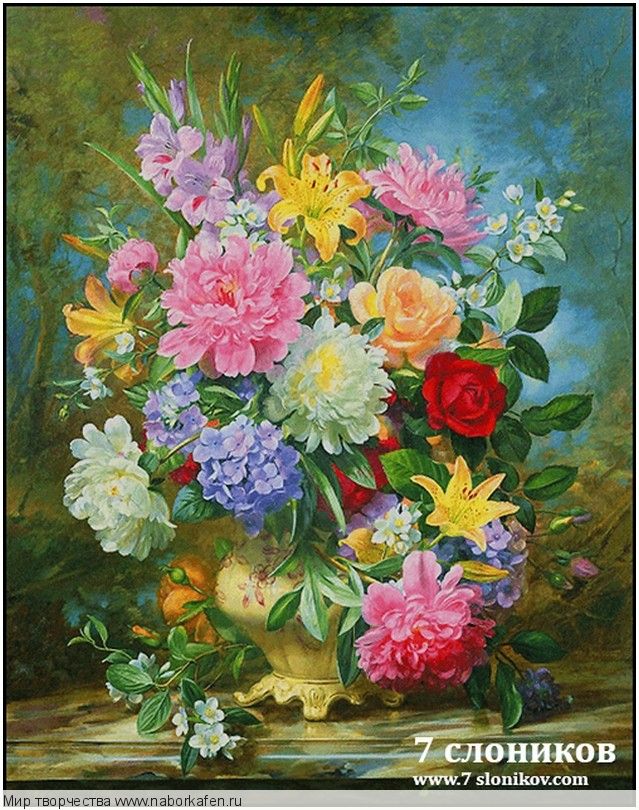 Набор для вышивания "103 Peonies and Mixed Flowers"