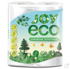 Полотенца  JOY Eco 2 слоя 2 рулона упаковка/12