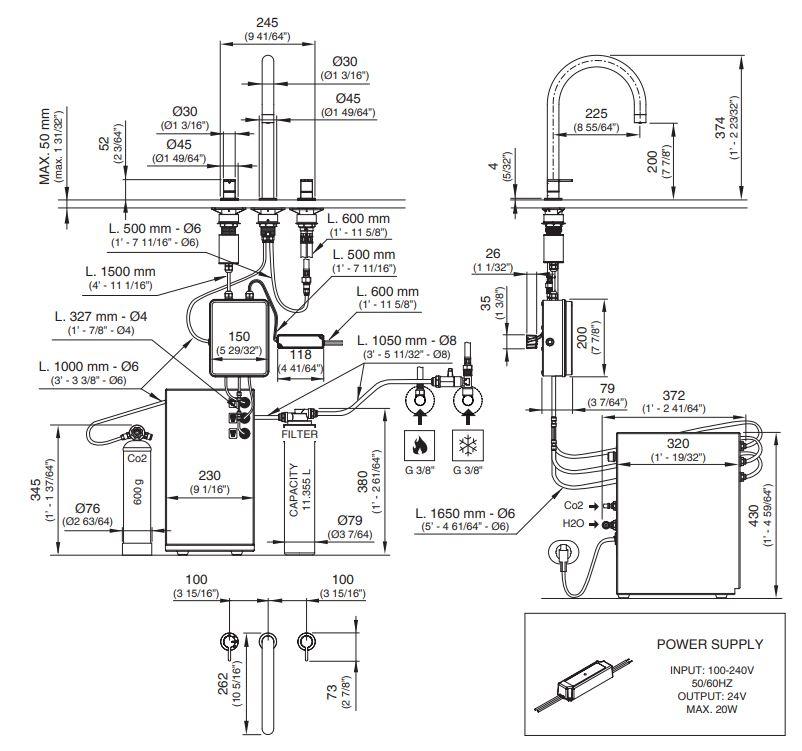 Кран для кухонной мойки Cea Design ETW 15 схема 2