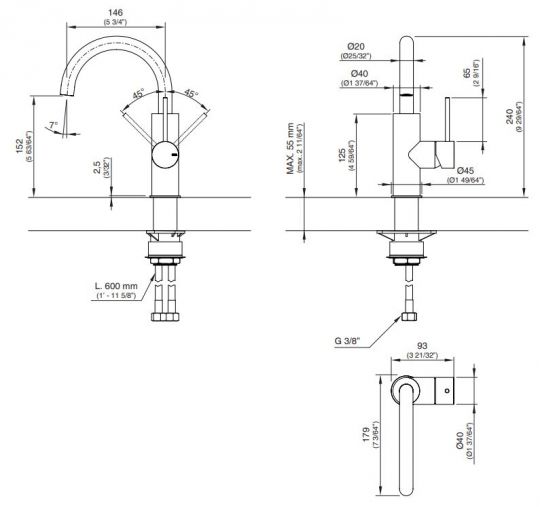 Смеситель для кухонной мойки Cea Design MIL 210 ФОТО