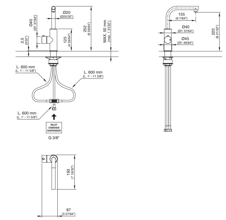 Кран для кухонной мойки Cea Design MIL 213 ФОТО