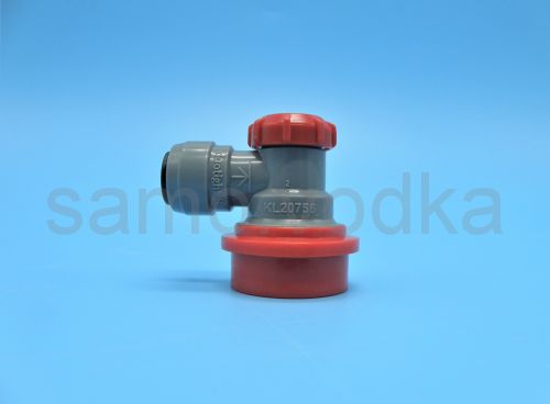 Коннектор газовый (красный) Ball Lock с фитингом Duotight под шланг 8 мм