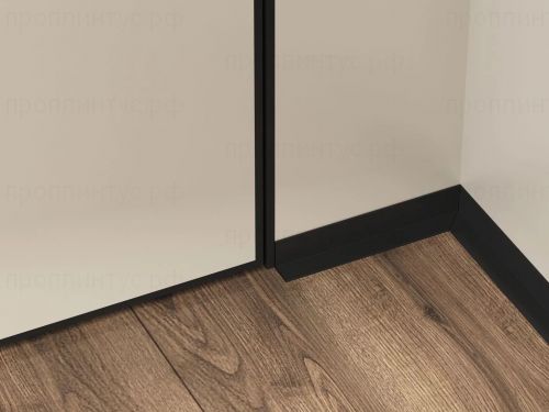 Микроплинтус Laconistiq Micro L max, чёрный анодированный