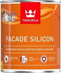 Краска Фасадная Tikkurila Facade Silicon 2.7л Силикон-Акриловая, Глубокоматовая  / Тиккурила Фасад Силикон