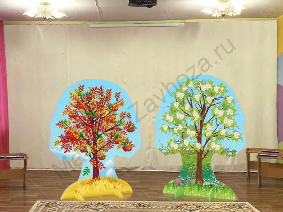 Театральная декорация "Рябина" (весна-осень)