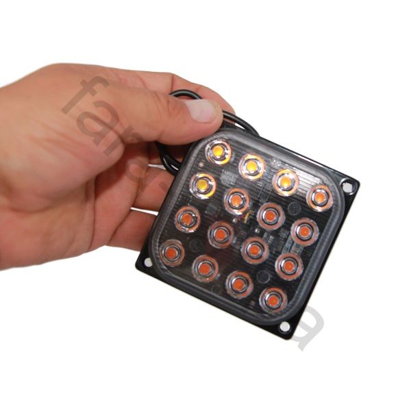 Светодиодная фара стробоскоп оранжевая