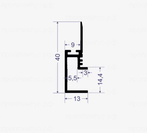 Теневой плинтус SC 517 чёрный