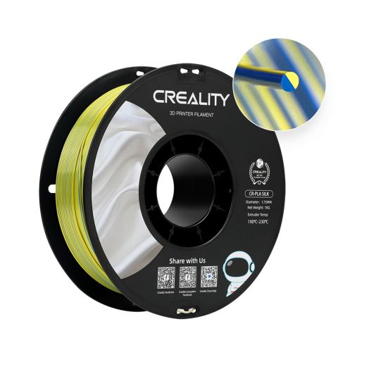 PLA Пластик для 3Д принтеров CREALITY CR-Silk 1.75mm 1кг Желто-синий