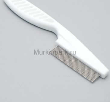 Расчёска с частыми зубьями, 18 см, пластиковая ручка, белая