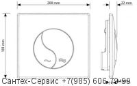 31180010 Клавиша Ying Yang для инсталляции Cersanit, белая