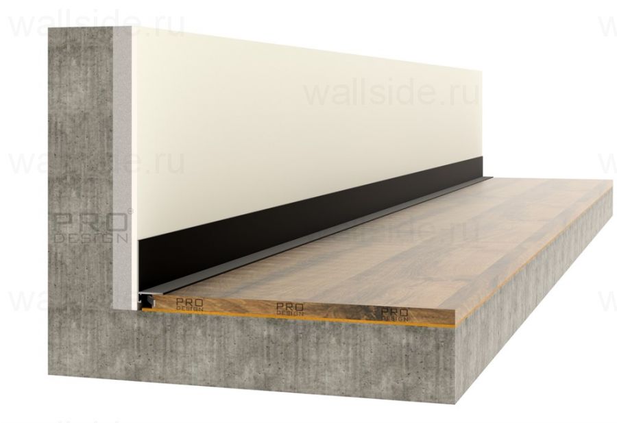 Щелевой плинтус Pro Design Mini L 601 чёрный