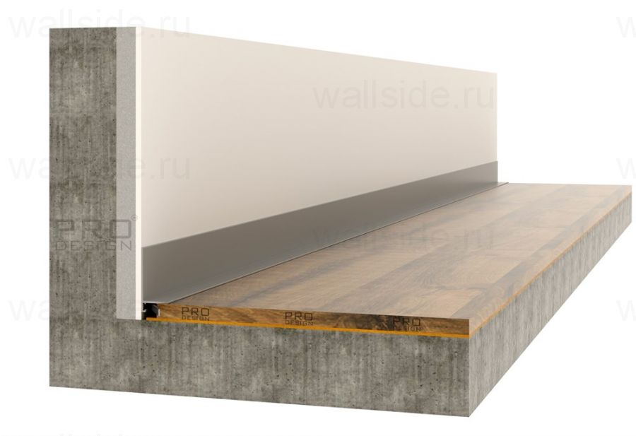 Щелевой плинтус Pro Design Mini L 601 анодированный