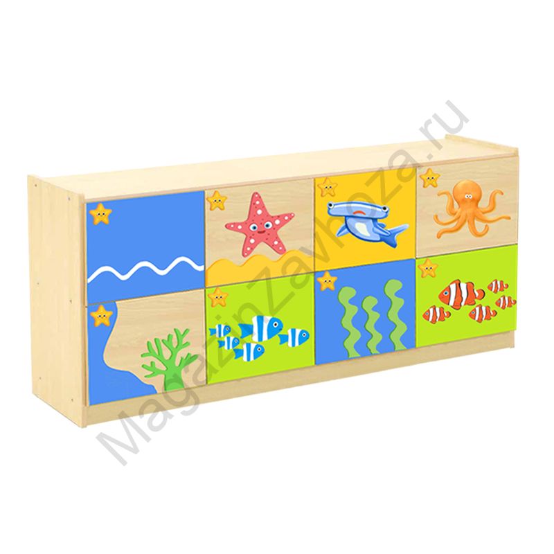 СТЕНКА ДЕТСКАЯ МОДЕЛЬ 8-13 С ДЕКОРАТИВНЫМИ НАКЛАДКАМИ - 2