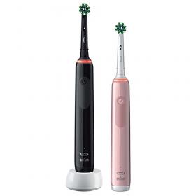 Электрическая зубная щетка Braun Oral-B 3900 Duo розовая, черная