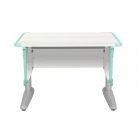 ДСУТ41-1-1 Растущая парта-трансформер одноместная  (ЛДСП белый, опора серый)