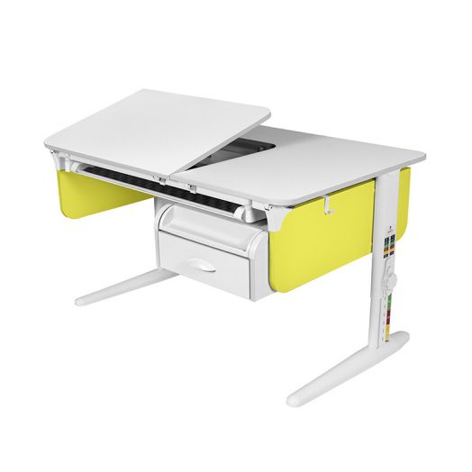 ДСУТ62-1 Растущая парта одноместная с тумбой (двойной цвет ЛДСП)
