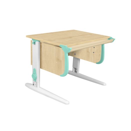 ДСУТ24-1-3 Растущая парта одноместная (ЛДСП клён, опора белый)