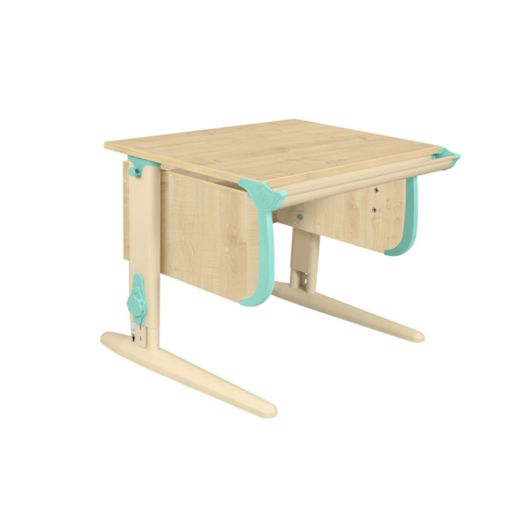 ДСУТ24-1-2 Растущая парта одноместная (ЛДСП клён, опора бежевый)