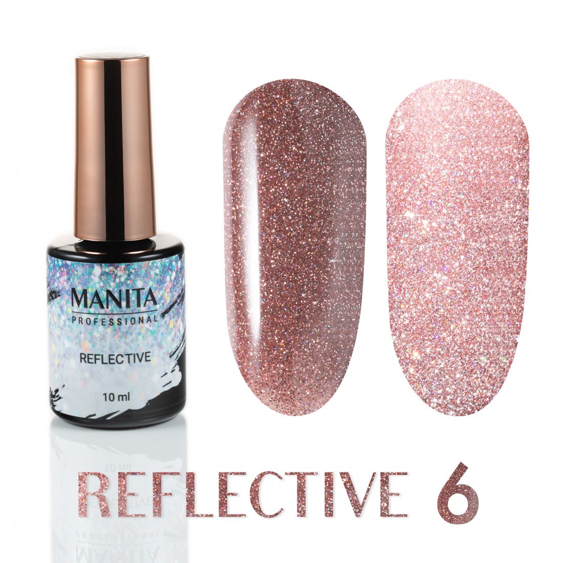 Гель лак MANITA PROFESSIONAL "REFLECTIVE" светоотражающий №06 (10 мл)